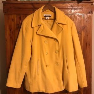 Columbia Yellow Pea Coat; Size 1X